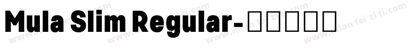 Mula Slim Regular字体转换